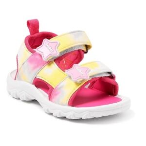 Gerber Pink and Yellow Tie Dye Star Sandals Toddler Sz 10